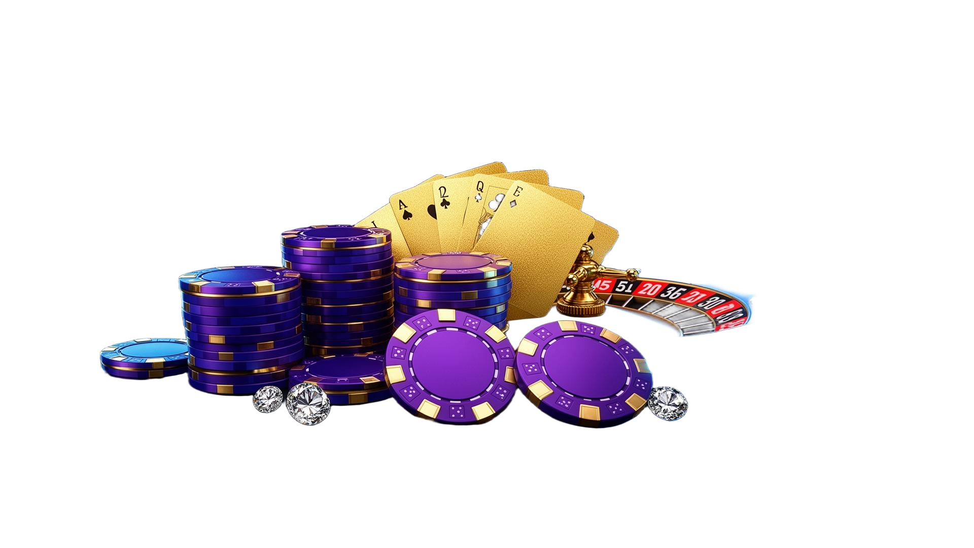 Chip da poker, carte d'oro e roulette — bonus casino premium